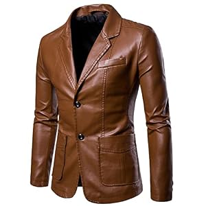 UnoSheng Vrijetijdsjas voor heren, vintage, massief, enkele rij, jas, smal, reverskraag, tas, warm, lange mouwen, kostuumjas, sportieve jas voor heren