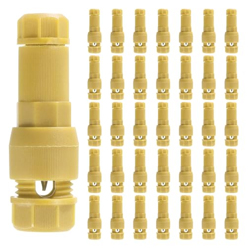 PATIKIL Low Voltage Wire Connector, 50 Pcs 12-20 Gauge Wire Connector Landscape Light Cable Connector Connectors Waterproof for Landscape Lights, Yellow