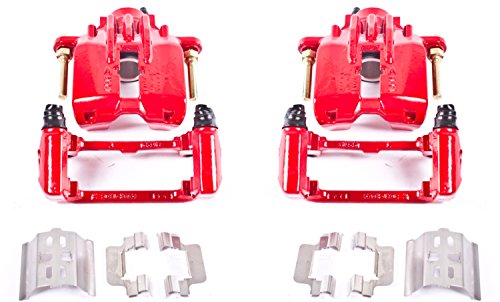 Power Stop Rear S4698 Pair of High-Temp Red Powder Coated Calipers for Cadillac XLR 2004-2009, Chevrolet Corvette 1997-2013 [Model Specific]