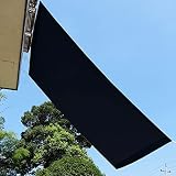 Sail Rectangle Rectangle Shade Sail 1,7 m x 3,4 m opaco impermeabile antivento con kit di fissaggio per patio esterno, pergola, decking Black Sun Shade Solution