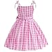 Coolproud Movie Dolls 2023 Margot Robbie Dress Costume for Girls Kids,Pink Cosplay Dress Up Clothes Birthday Party Outfits Halloween Costumes 7-8Y