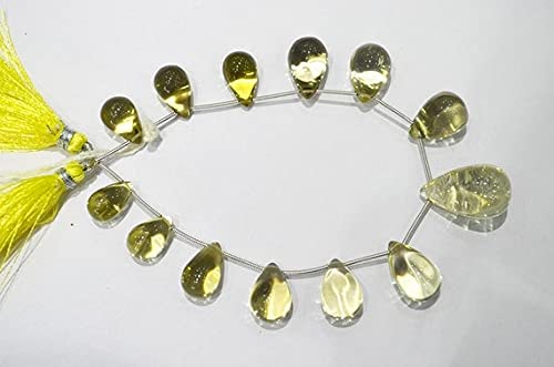 Quartz citron naturel perles gouttes 10x15mm 15x25mm fil 8 pouces pour loisirs créatifs
