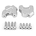 KIMISS 2 x Soportes de elevación de manillar de motocicleta con 8 * pernos para Manillar adaptador de la Motocicleta para R1200GS LC ADV 2014-2018(Plata)