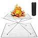 Tragbare Feuerstelle für Außen,56CM Feuerschale Edelstahlgeflecht Feuerstelle Grill mit Feuer Pit Mat und Carry Bag,Fire Pit Outdoor Edelstahl Feuerstelle fur Outdoor,Garten, Camping, Patio, BBQ
