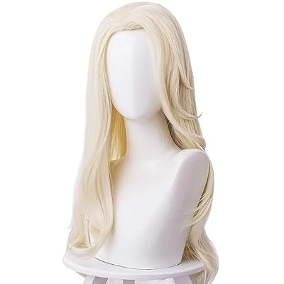 Topcosplay Womens Cosplay Wig Long Blonde Wavy Halloween Costume Wigs