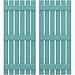 Ekena Millwork ARW401SB623X57PTH Americraft Six 3 Exterior Real Wood Spaced Board-n-Batten Shutters (Per Pair), Pure Turquoise