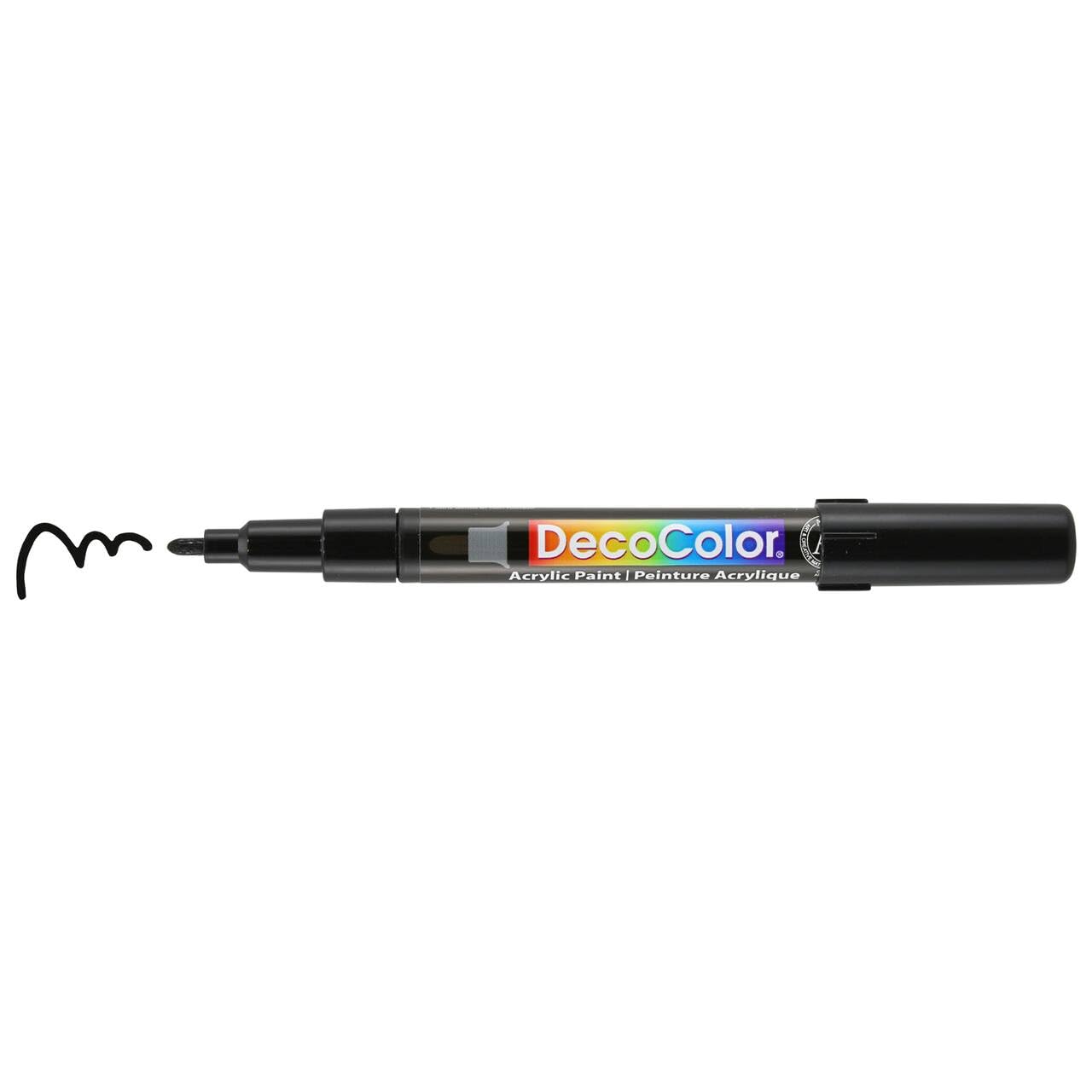 Marvy Deco Color Fine Tip Acrylic Paint Marker Single 1-2mm (Black)
