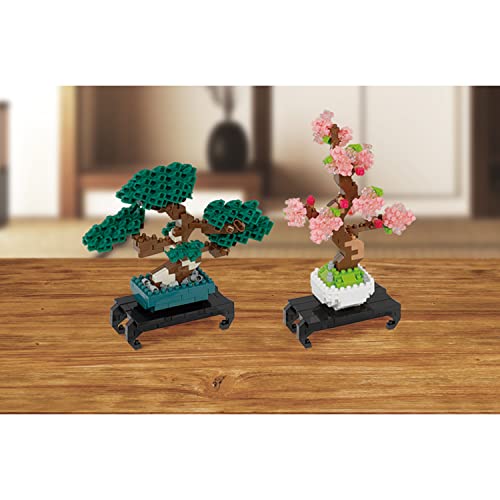 nanoblock -NBH-225 Bonsai Sakura Merhcolour - Afbeelding 7