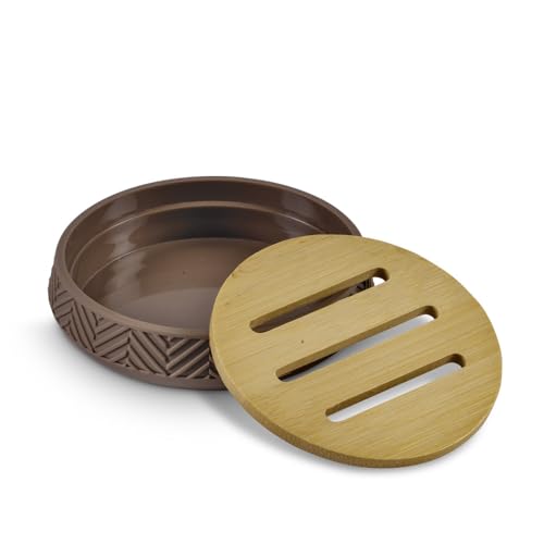 Image of Freelance Portofino ABS Soap Dish Holder for Bathroom, Brown - Wash Basin Soap Box Sabun Dani /Sabundani - Soap Bar Holder Box - Soap Tray /Stand /Case /Cases for Kitchen Sink, Bathroom, Washroom