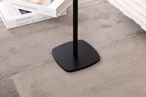 Square Small Drink Table,Modern Martini Table Pedestal Table,Mini Table Metal Cocktail Tables Pedestal Stand Small End Tables Small Side Table for Small Spaces,Black Side Rables for Living Room