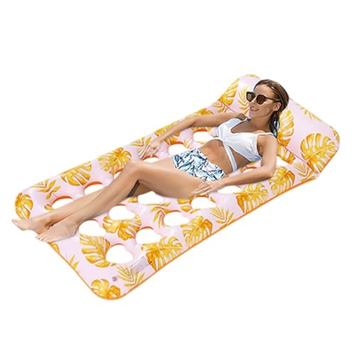 Chaleco salvavidas para adultos, balsa plegable inflable con llama incorporada para relajarse - Piscina balsa actividad de verano equipo de playa para mujeres y hombres