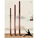 Yiustldd Règle De Tai Chi Traditionnelle Chinoise, Bâton De Tai Chi en Bois Massif, Post...