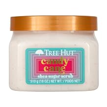 Tree Hut Candy Cane Shea Sugar | Exfoliating Body Scrub Removes Dead, Dry Skin for a Soft & Hydrated Feel | Limited Edition Holiday | Nourishing Essential Body Care | 18 fl oz.