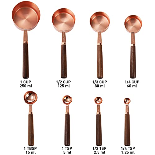 Zenfun Set Of 2 Silicone 8 Ounces(1-Cup) & 16 Ounces(2-Cup) Flexible Measuring Cups With Marking And 8Pcs Stainless Steel Nesting Measuring Cup Set For Dry, Liquid Ingredients #TOP1