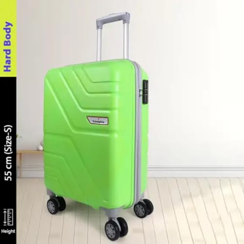Image of Trumpkin Suitcase 360 Degree Small Suitcase /Cabin-Luggage / 22 inch inch /Size 55 cm /Hard-Sided Luggage Trolley Bag /Model-Z / 360 Rotating / 8 Wheels (Parrot Green)