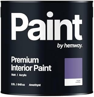 Hemway Sunset Pink - 2.5 Litre - Paint Premium Interior Indoor Matt British-Made Eco Acrylic Emulsion - Matt Finish, Low VOC, Interior Wall, Ceiling, Kitchen, Bathroom, Bedroom & Door