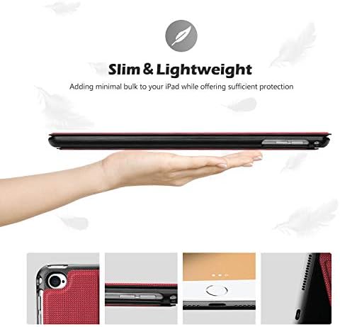 ProCase for iPad 9.7 Inch 2018 2017 (6th and 5th Generation) / iPad Air 2 / iPad Air Case, Shockproof Lightweight Slim Protective Folio Cover -Red