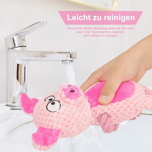 Hundespielzeug, Hund Quietschspielzeug, Plüsch Hunde Kauspielzeug, Schwein