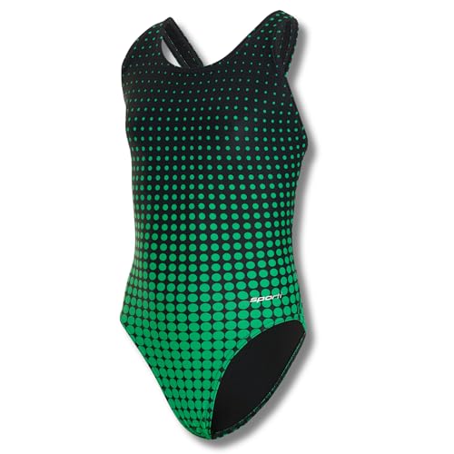 Image of Sporti Wide Strap Athletic One Piece Swimsuit for Women - Graphic Design Pattern - Swim Team Bathing Swimsuit for Competiton