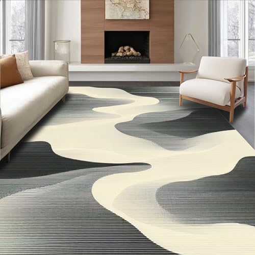 ODIKA Flatwoven High Traffic Area Rug 8x10, Artful Twisted Stripes