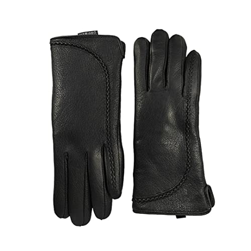 Femmes Automne Hiver épais Chaud Dentelle Gants en Cuir