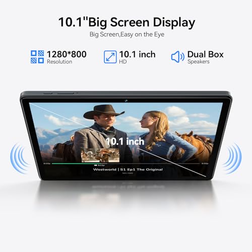 Image of 2026 Upgraded Android 16 Tablet with Gemini AI, 10.1 Inch Tablets with 12GB RAM 64GB ROM 1TB Expand, Octa-Core tablet with Face Unlock, 7000mAh, 13MP+8MP Camera, GMS, 5G WiFi, GPS, BT 5.0