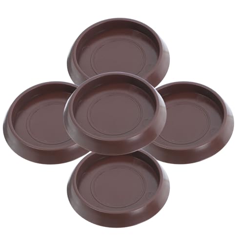 WOONEKY 5 pièces Caches Roues Plastique Antidérapants pour Meubles Butées roulettes Protectrices pour Tapis et Sols Patins Fixes pour Canapé et Chaise Accessoires Pratiques Résistants et