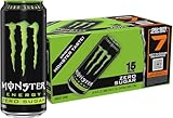 Monster Energy Zero Sugar, Green, Original, Low Calorie Energy Drink, 16 ounce (Pack of 15)