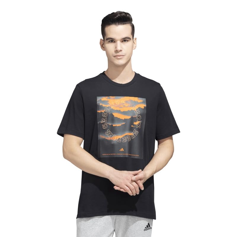 adidas Men M Grfx Co Tee Casual T-Shirt, Black, X-Large