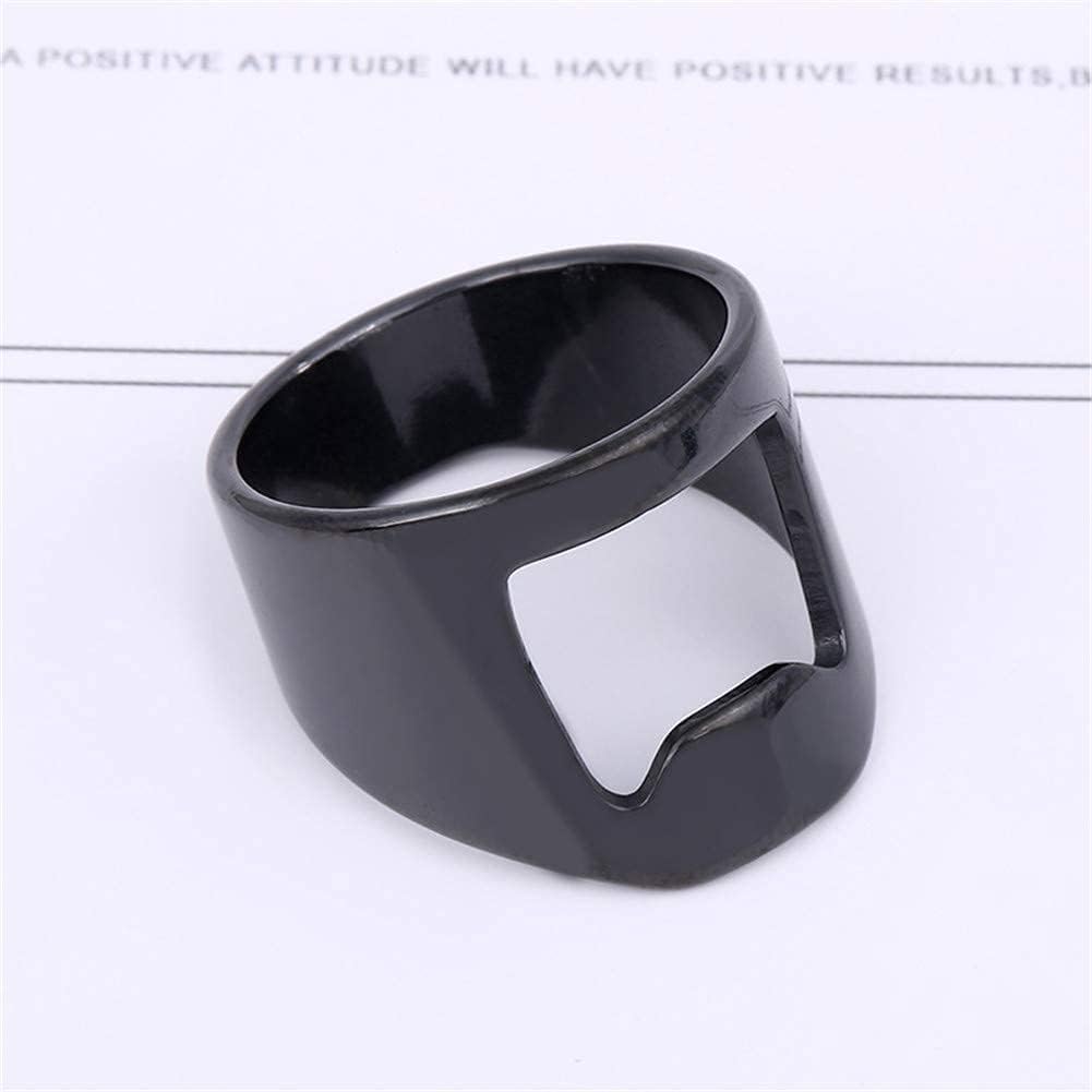Stainless Steel Biker Finger Bottle Opener Ring for Men Women Creative Beer Bar Tool Jewelry image 3