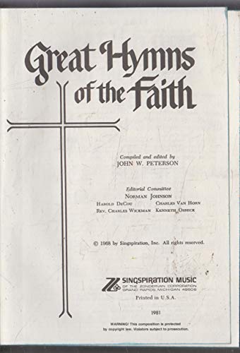 Great Hymns of the Faith B00Q5K0STC Book Cover