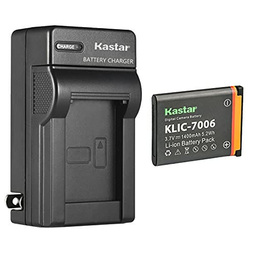 Kastar 1-Pack K7006 Battery and AC Wall Charger Replacement for Kodak Easyshare Touch M577 Easyshare MD30 PixPro FZ51 (KDK-FZ-51BL) FZ52 FZ53 SL5 Smart Lens Digital Cameras