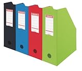  Porte-revues pliable, larg. 70 mm, PVC coloris assortis - Lot de 10