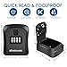 GIVERARE Lock Box, 4 Digits Combination Lockbox, Waterproof Outdoor Key Hider for House Key Storage Wall Mount Outside, Resettable Code Safe Security Password Boxes with Mounting Kit-Black