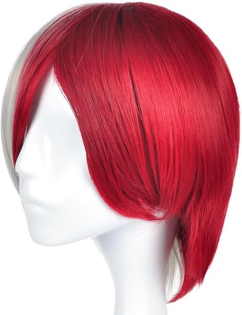Kraja Shoto Todoroki Cosplay Wig for Halloween Fans Party White and Red (Todoroki) - Image 3