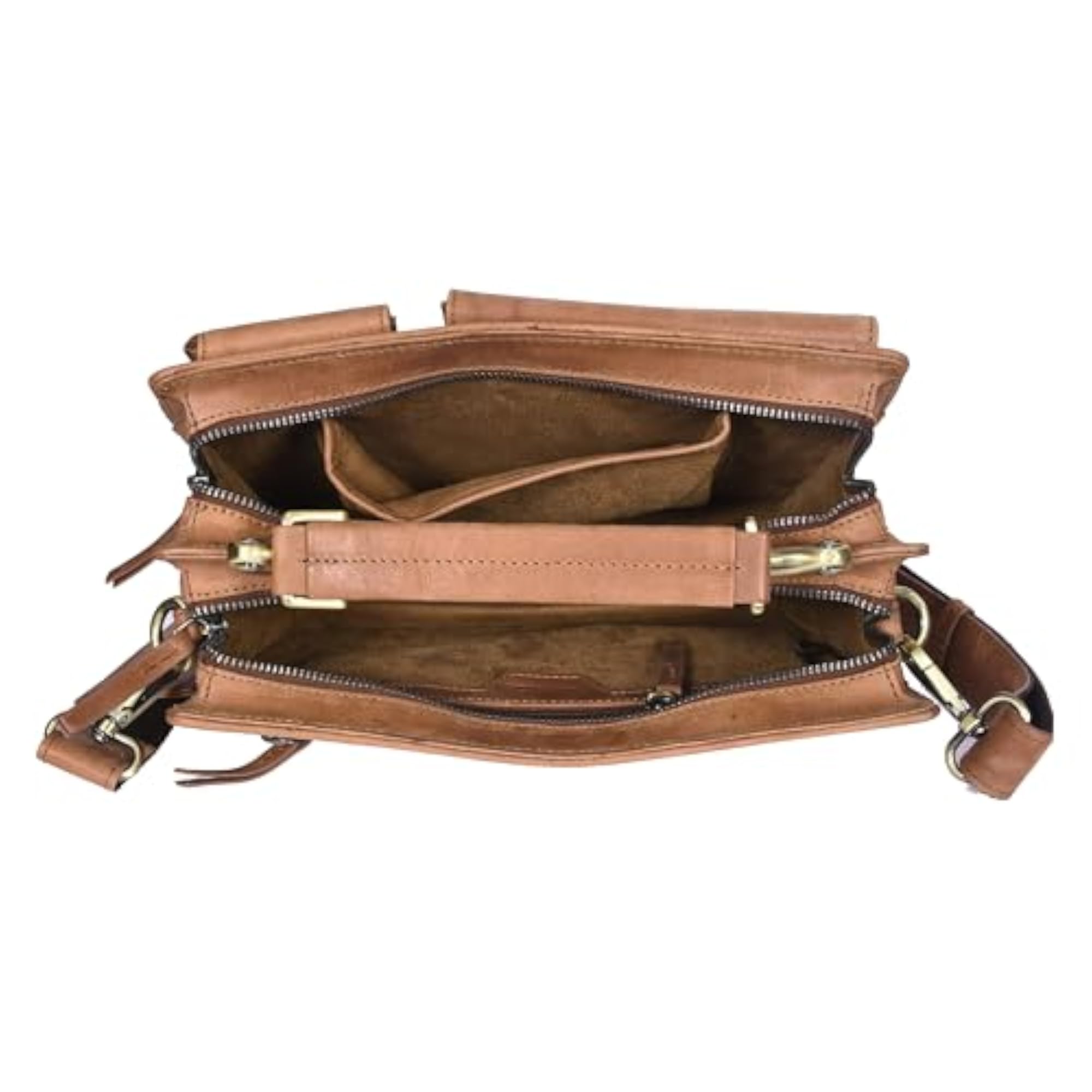 Genuine Leather Crossbody Messenger Bag, Unisex