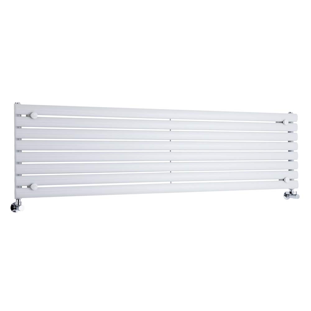 MILANO White Horizontal Single Oval Panel Radiator 472 x 1780mm