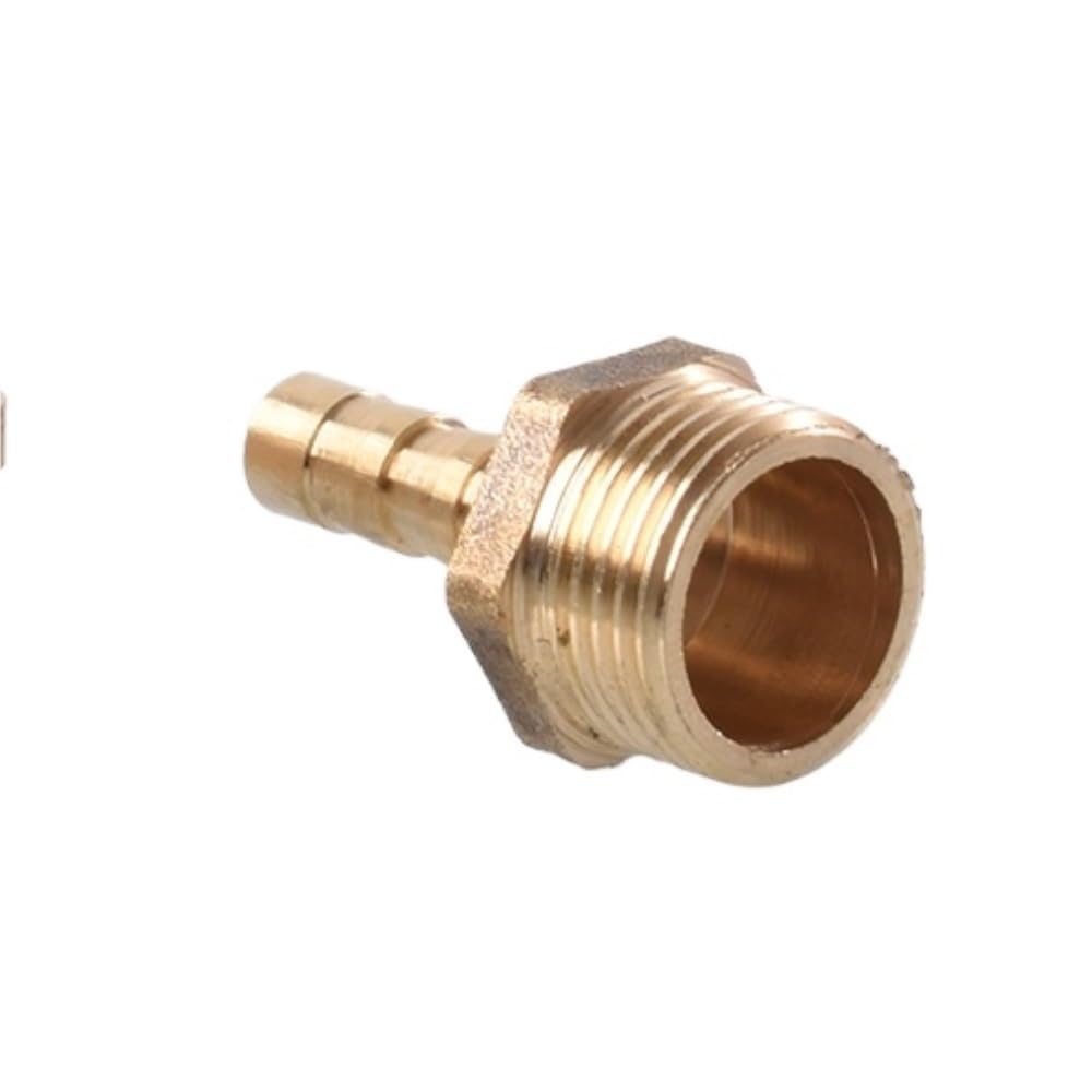 Sfqevhrz Men's One Color Threaded Hose Connector， 1Pc Brass Straight Reducing Joint,Barb Tail 1/8 1/4 1/2 3/8 1Inch Bsp Thread(6Mm*1/2Inch)