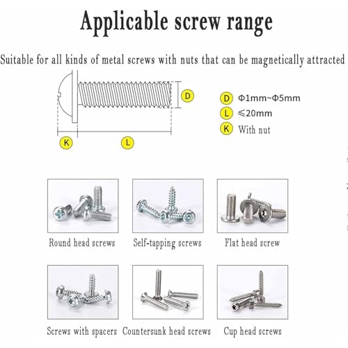 Distributeur automatique de vis avec affichage numérique, disposition et distribution rapides des vis pour vis M1.0-M5.0 (≤ 20 mm), capacité de 500 cc, 2 pièces/seconde, idéal pour un assemblage