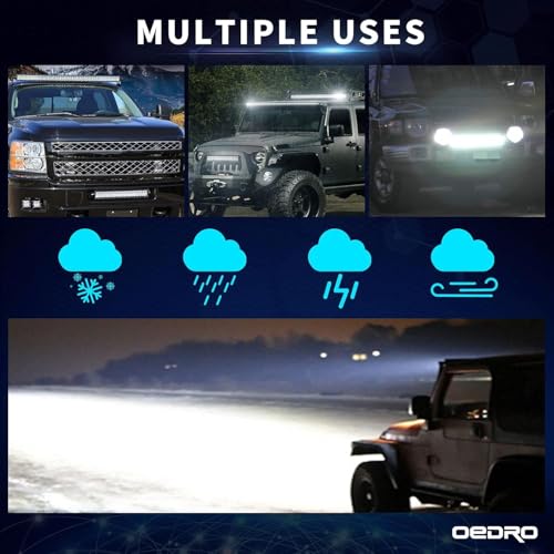 Image of OEDRO 32 Inch LED Light Bar 697W Tri-Row Light Pod Spot Flood Combo