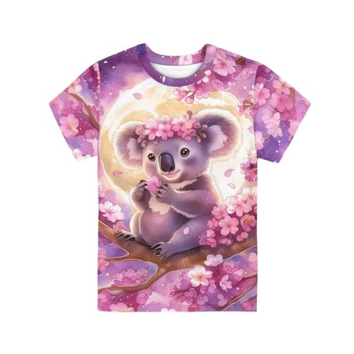 Image of WELLFLYHOM Kids Tshirts Girls Boys Short Sleeve Crewneck Tees Shirts Casual Sport Pullover Tops Size 3-16 Years