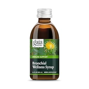 Gaia Herbs Bronchial Wellness Syrup – Immune Support Supplement to Help Maintain Lung Health & Provide Comfort for Sore Throats – Gluten-Free, Dairy-Free & Soy-Free – 5.4 Fl Oz (Up to 32-Day Supply)