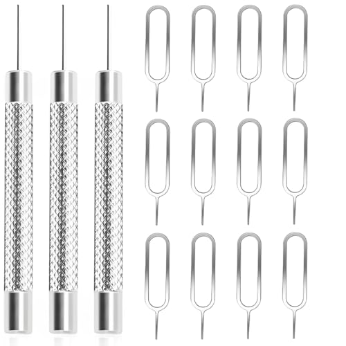 15 Pcs Spilla di Espulsione della Scheda SIM, Spilli Estrattori per Rimozione Scheda SIM, Inossidabile Strumento Rimozione Della Scheda SIM, SIM Card Pin, per Rimuovere il Vassoio Della Scheda SIM