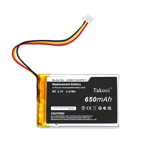 TAKOCI Replacement Battery Compatible with EPOS Adapt 660, MB 660, PXC 550,fits Part No 507271-88, AHB413645PCT, 3.7V 650mAh / 2.41Wh