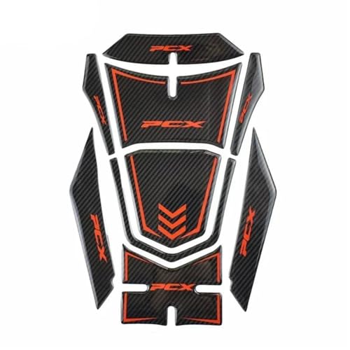 Almohadilla de tanque para PCX160 2021-2023 en fibra de carbono antideslizante