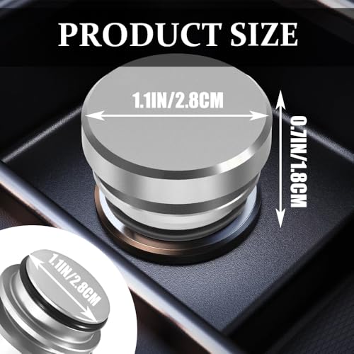 Image of Car Cigarette Lighter Plug Cover, Car Cigarette Lighter Dust Covers, Aluminum Alloy Cigarette Lighter Socket Cover Cap, Waterproof Plug Decoration Cover for Most Cars SUVs Trucks