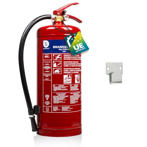 Smartwares Pulverlöscher – 6 kg – für ABC Brände – mit Halterung – FEX-15167 – Ansicht 1