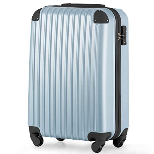 BTM スーツケース キャリーケース 機内持ち込み 軽量 静音 Lサイズ かわいい スーツケース おしゃれ キャリーバッグ TSAロック搭載 大型 7日-14日 1 suitcase トラベルハウス目玉 ブルーグレー×ブラック