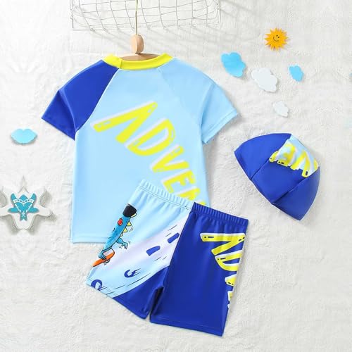 Maillot de bain bébé stretch élastique ensemble rash-guard garçon avec chapeau
