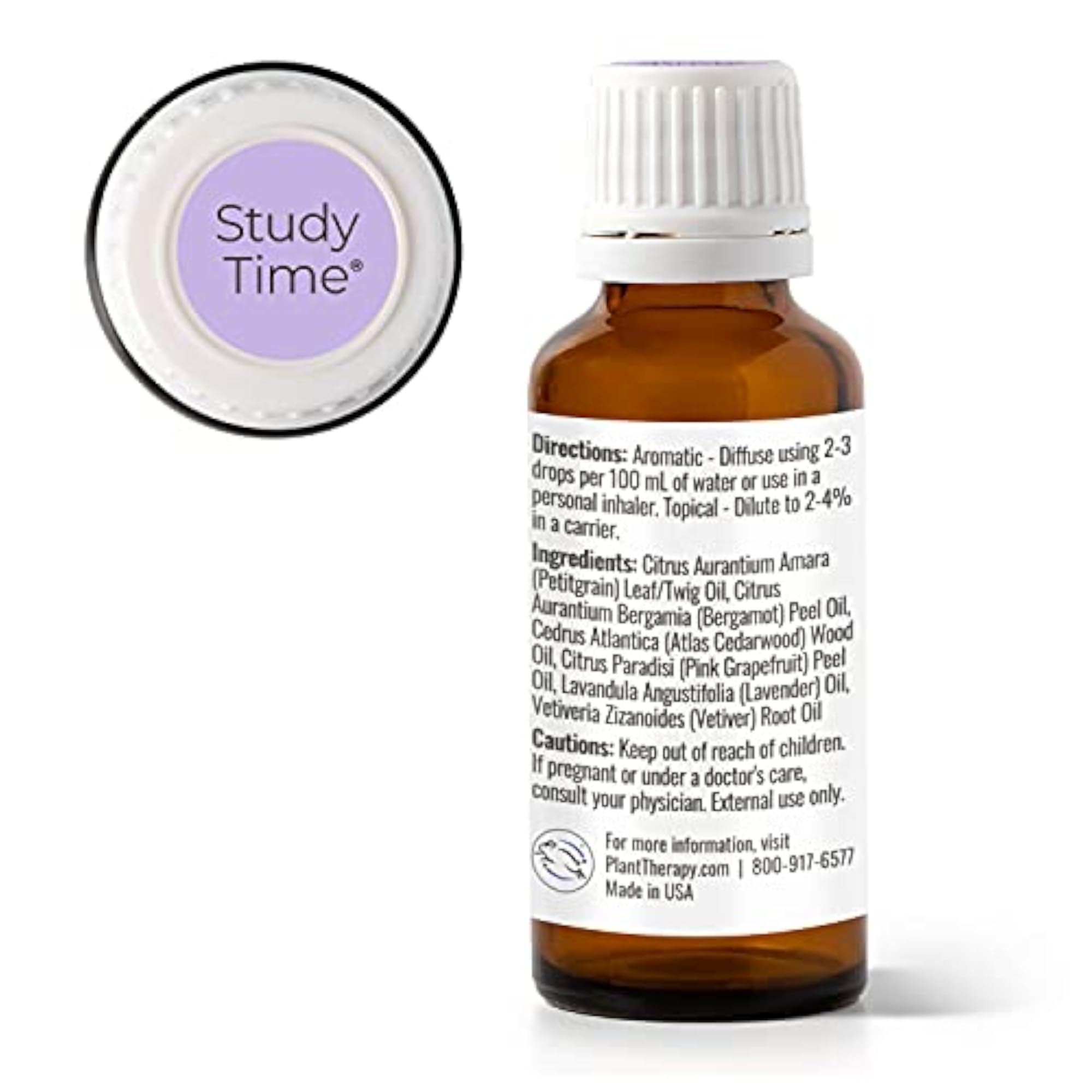 Plant Therapy KidSafe Study Time Essential Blend 30 mL, 100% Pure